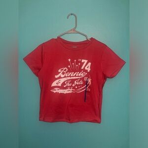 Elton John Red Cropped Tee